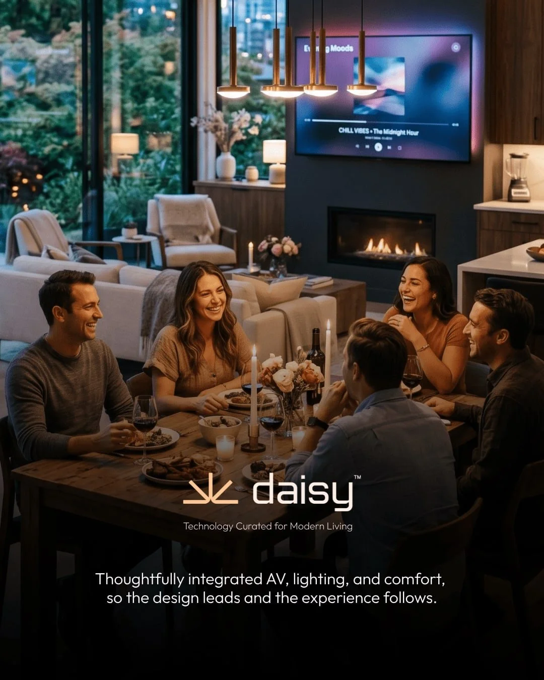 When design leads, the experience follows.

Your vision for a space should never compete with the technology inside it.

We bring AV, lighting, and climate control into your projects with the same thoughtful eye you give every material and line. Spea
