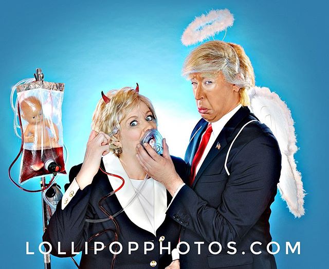 #hillaryclinton #donaldtrump  #halloween #devil #angel #election2016 #msdiglollipop #lollipopphotos