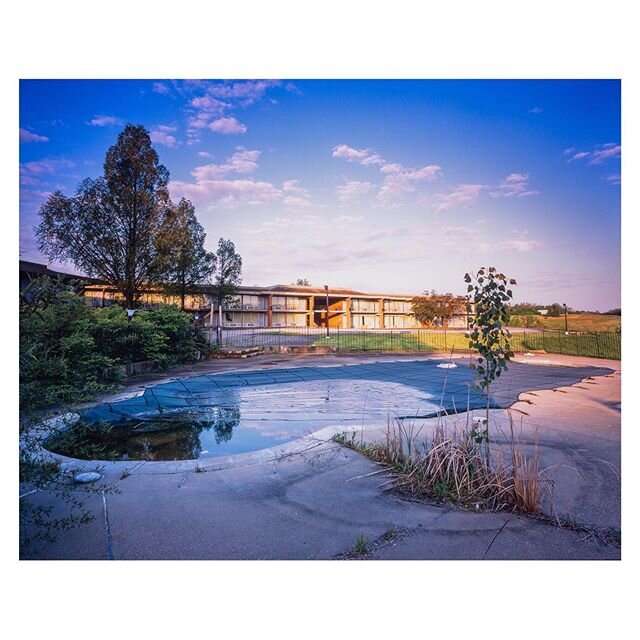 The sun decided to poke out from behind the clouds lighting up this abandoned motel on the first shot. The second shot was actually taken just a couple minutes before, but as you can see, not quite as much light. Also, 30 minutes before even setting 