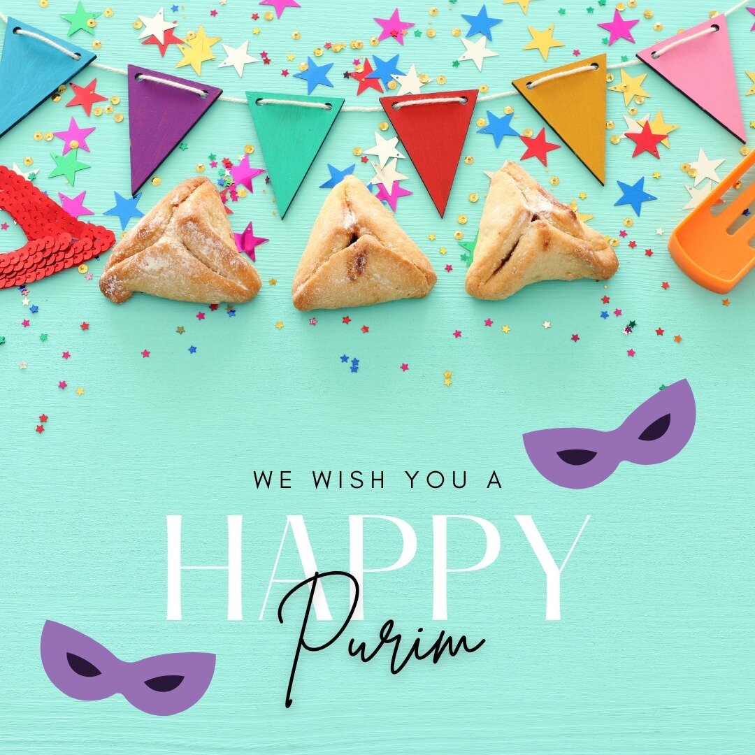 Happy Purim, we hope you gather with loved ones and serve those in your community!