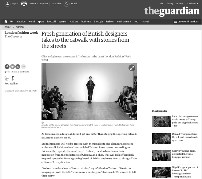 COMMENTARY: FRESH GENERATION OF UK DESIGNERS (2016)