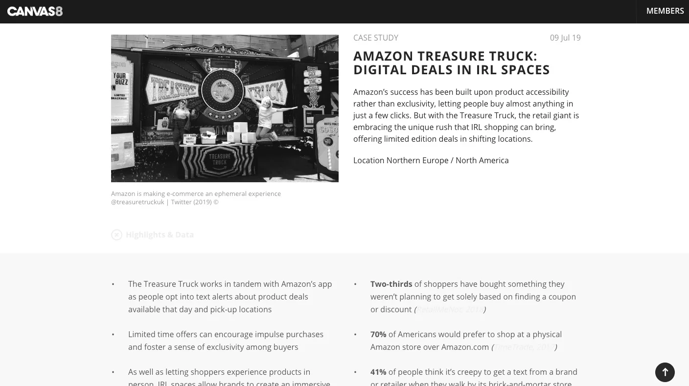 COMMENTARY : CANVAS 8 Amazon Treasure Truck Case Study