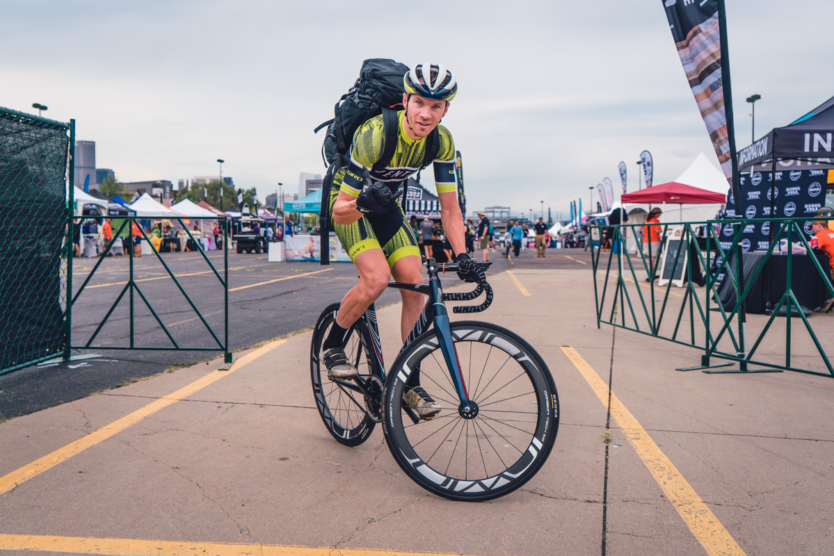 Colin Jaskiewcz poses pre-race