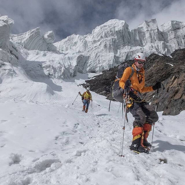 Descending through the deadly icefall of Pobeda. Scary places make you feel alive!
_____

#asoloboots #makeitgood #seatosummit 
#expedition #alpine #summit #climbing