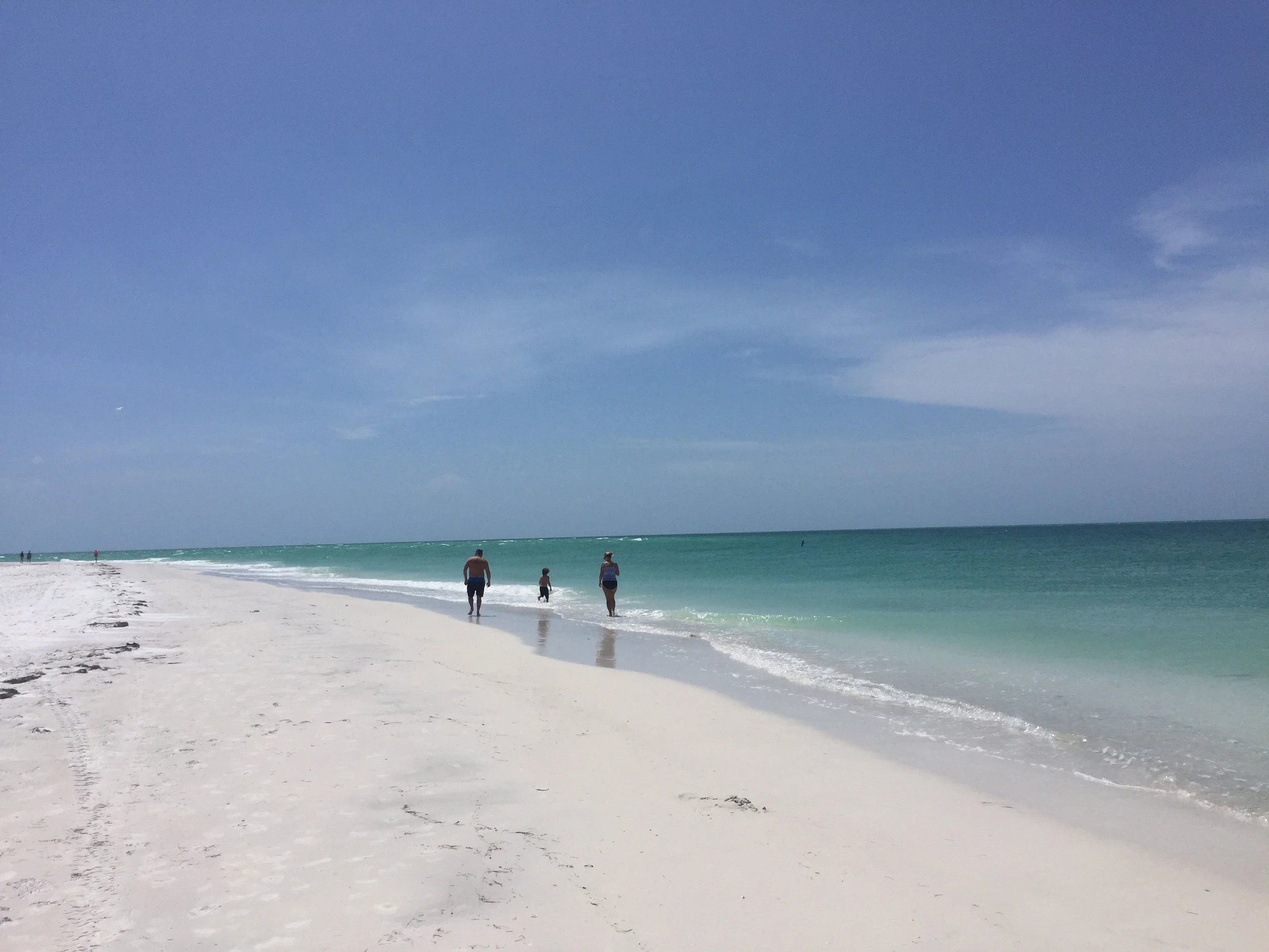 The mornings and afternoons are quietest on the beach. We liked Bean Point the best.