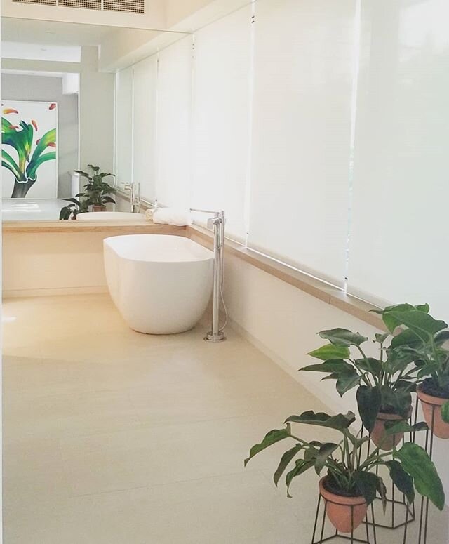 Master bathtub room looks onto the secret garden space (to the right) when the blinds are open. This is exactly the kind of place I'd like to be on a Friday night! 💫 Happy Aloha Friday 🌺
.
.
.
.
#modernliving #modernhomes #hawaiirealestate #hawaii 