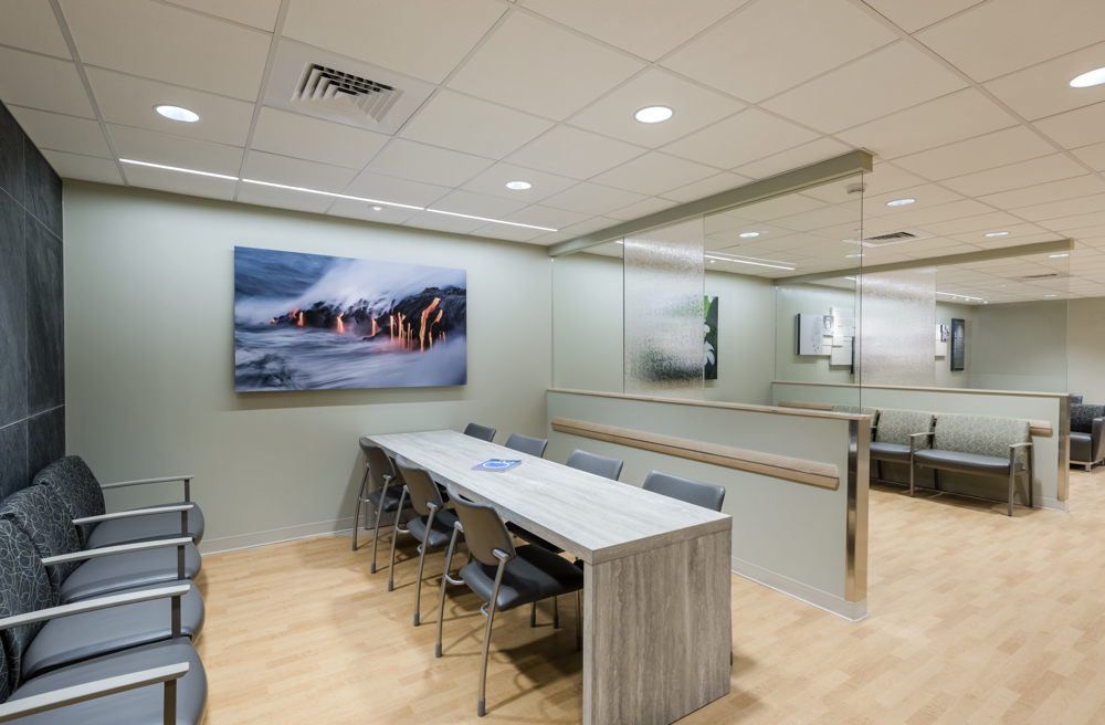 Waiting Room and Donor Wall