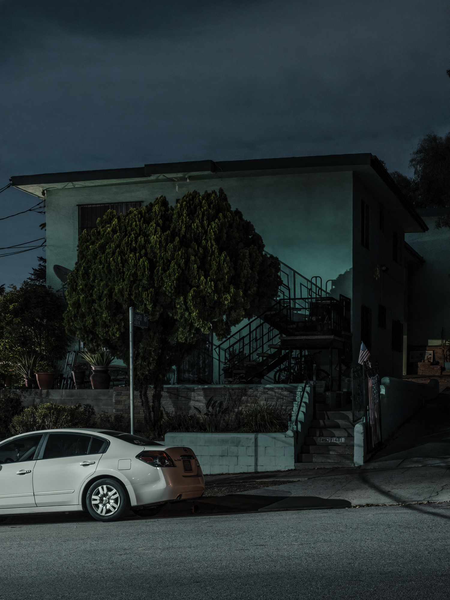    House on Levetta and Scott, Los Angeles, 2018.     Archival Pigment Print.  30” x 40” - Limited Edition of 2 | 24” x 32” - Limited Edition of 3 | 18” x 24” - Limited Edition of 5  Pricing &amp; Purchase Info:  Leon Gallery  
