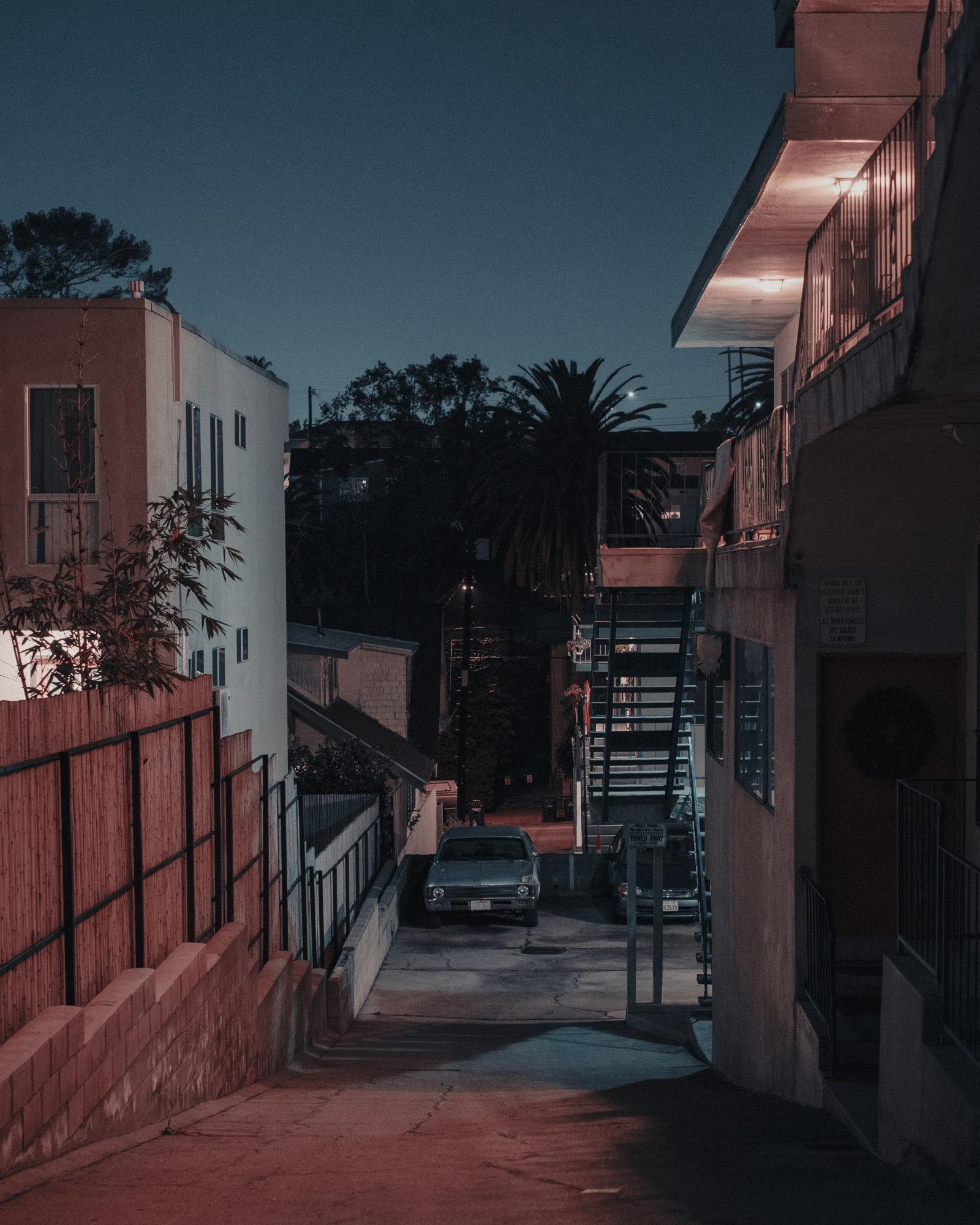 Alley View from Sutherland to Portia, Los Angeles, 2018