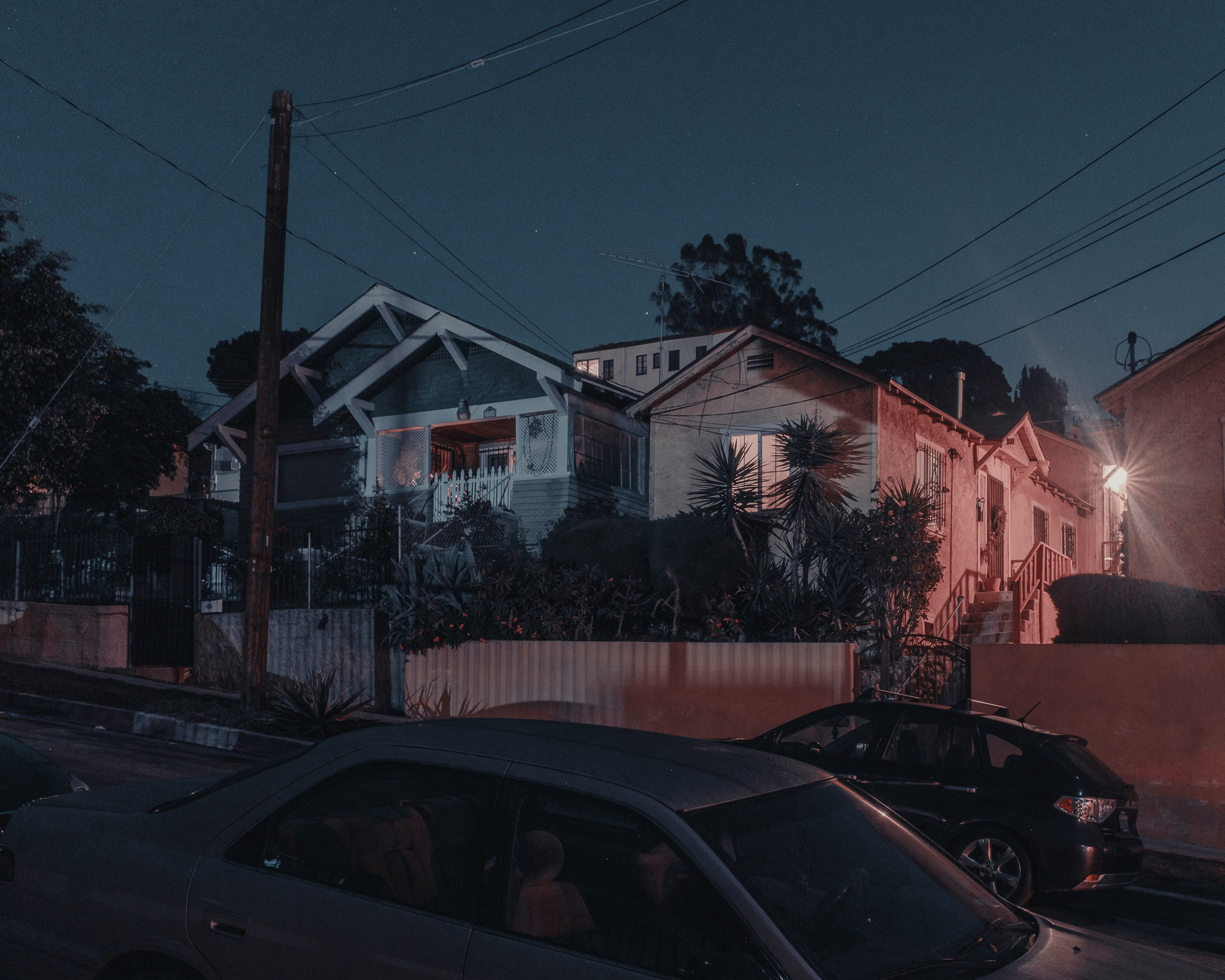 Houses on Douglas St, Los Angeles, 2018