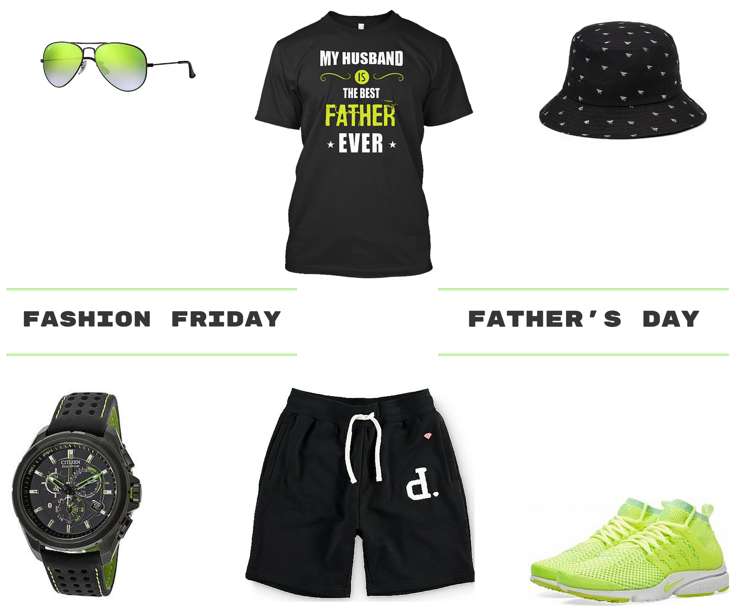 Thank God it's Friday! This week's Fashion Friday is dedicated to all the Fathers out there that are doing their part and raising their children. Happy Father's Day to all!