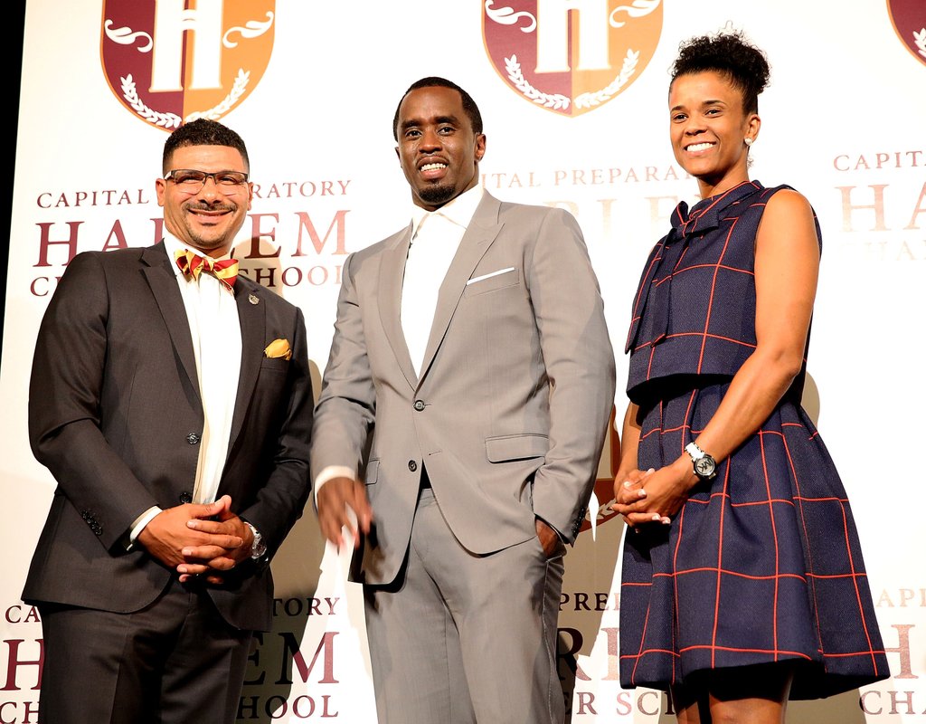 Dr. Steve Perry, Diddy and school principal Danita Jones