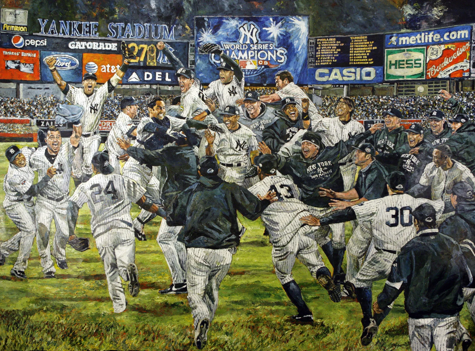 Had to put up the 2009 New York Yankees, check out this dope artwork By Opie Otterstad.