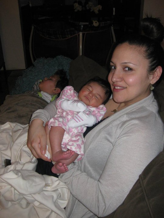 Mommy with Milian and Ella(sleeping)