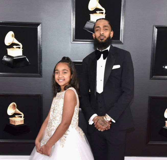 Nipsey and his daughter at the Grammy’s