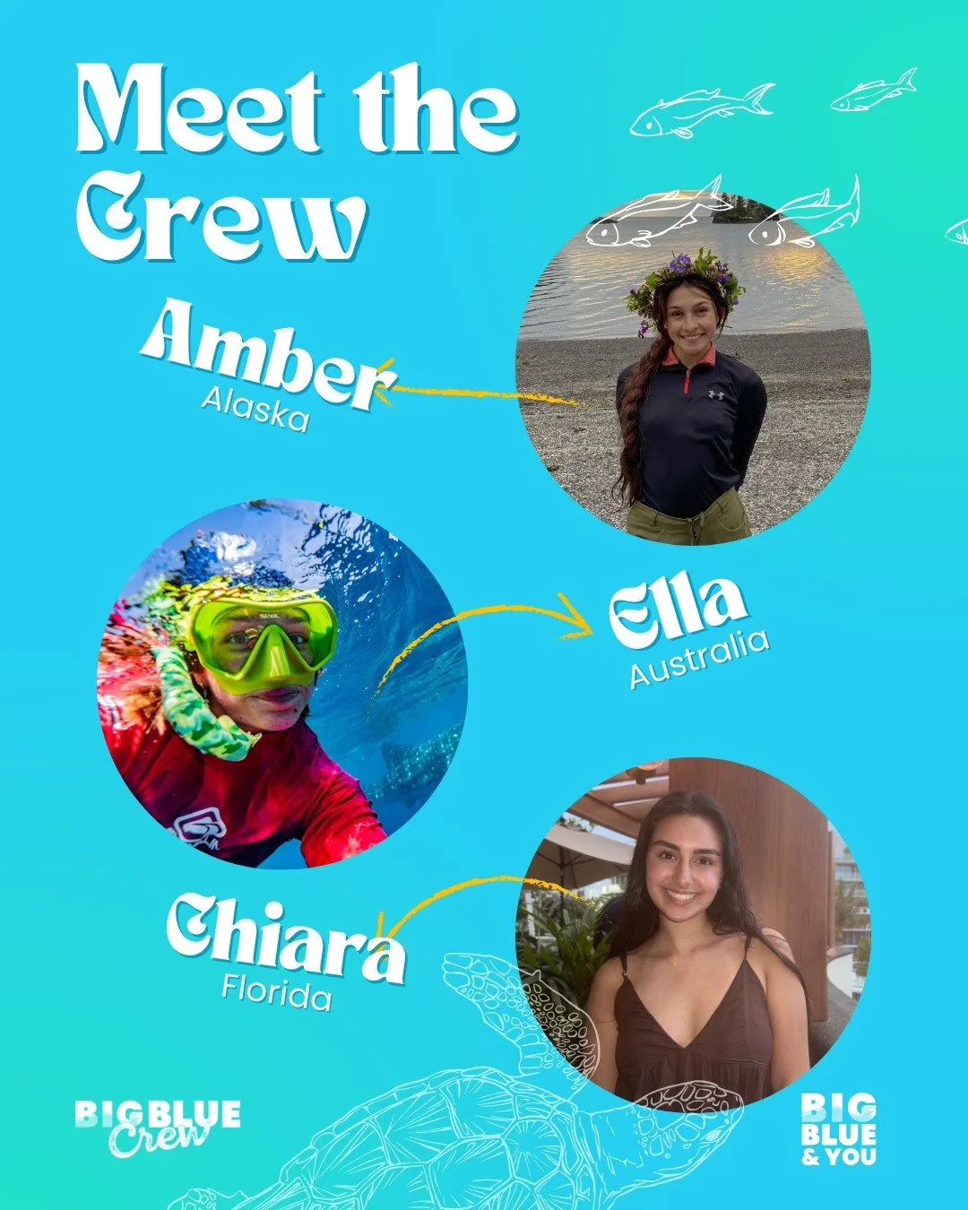 Meet our newest #BigBlueCrew members 🌊💙 - young leaders from around the world who are already making waves for our ocean. 🌍✨

Why join the Crew?
🎨 Build creative media skills
🤝 Connect with youth ocean advocates worldwide
💬 Join our exclusive D