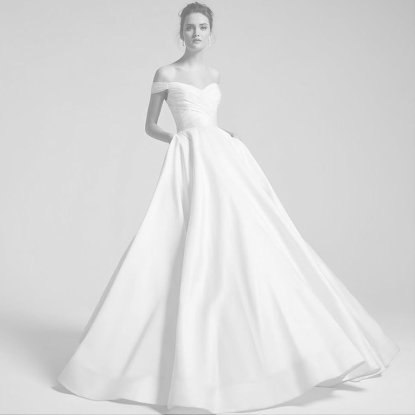crisp white wedding dress