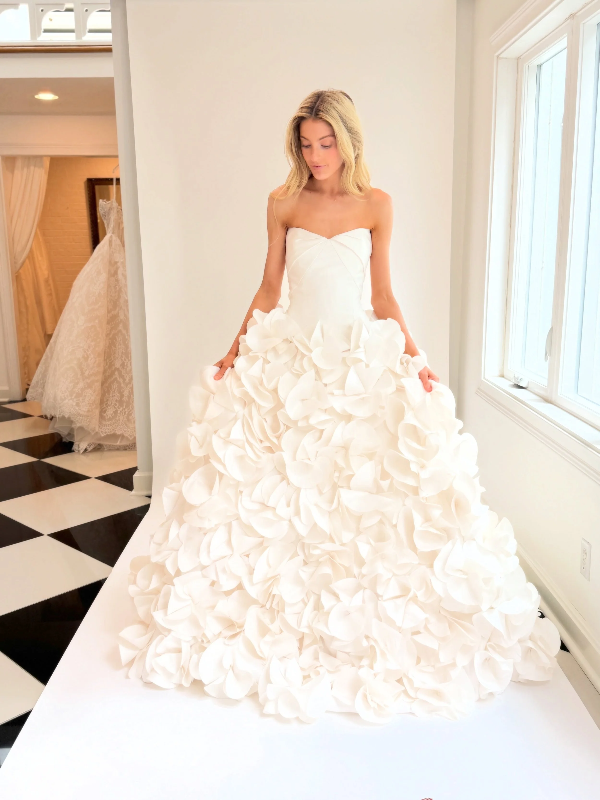 A little drama never hurt anyone 🤍 P.S. swipe &mdash;-> for the matching veil 

House of White is a luxury bridal boutique located in Historic Newburgh, Indiana. For 13 years House of White has been styling brides looking for a flawless bridal go