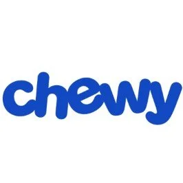 Chewy logo in blue text on a white background