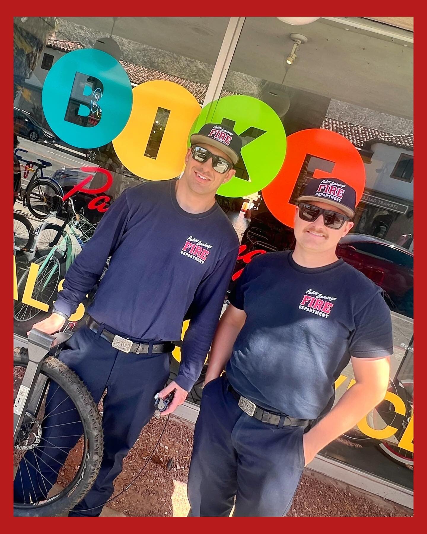 All of us at BIKE Palm Springs are always happy to help! 
🌴🚒😀🧯🌵
Thank you for your service @palmspringsfire @palmsprings_firefighters 
&amp; thank you for the Junior Firefighter Stickers! 😀That put a smile on our faces! We were too excited abou