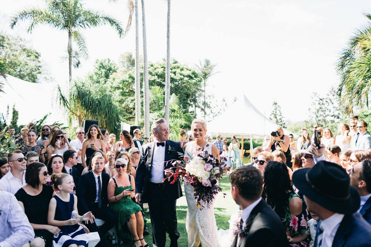 Real Wedding: Kathy and Glenn, Newrybar, Byron Bay Wedding | Hampton Event Hire, wedding and event hire | Image via Figtree Wedding Photography