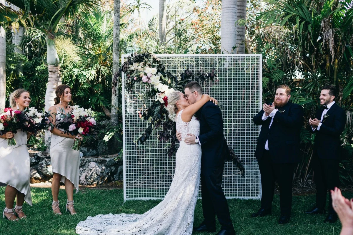 Real Wedding: Kathy and Glenn, Newrybar, Byron Bay Wedding | Hampton Event Hire, wedding and event hire | Image via Figtree Wedding Photography