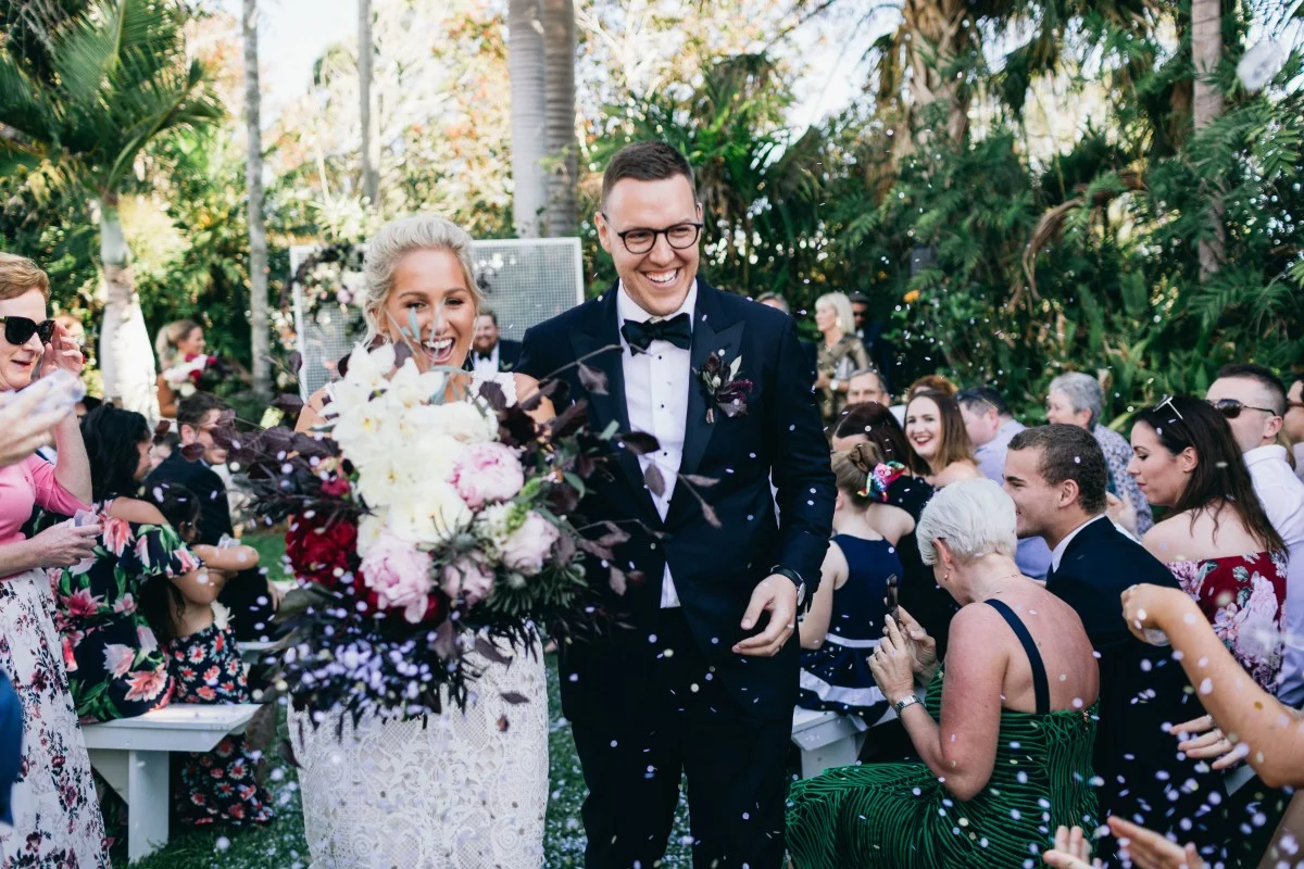 Real Wedding: Kathy and Glenn, Newrybar, Byron Bay Wedding | Hampton Event Hire, wedding and event hire | Image via Figtree Wedding Photography