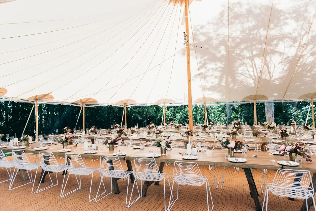 Real Wedding: Kathy and Glenn, Newrybar, Byron Bay Wedding | Hampton Event Hire, wedding and event hire | Image via Figtree Wedding Photography