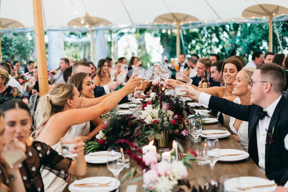 Real Wedding: Kathy and Glenn, Newrybar, Byron Bay Wedding | Hampton Event Hire, wedding and event hire | Image via Figtree Wedding Photography
