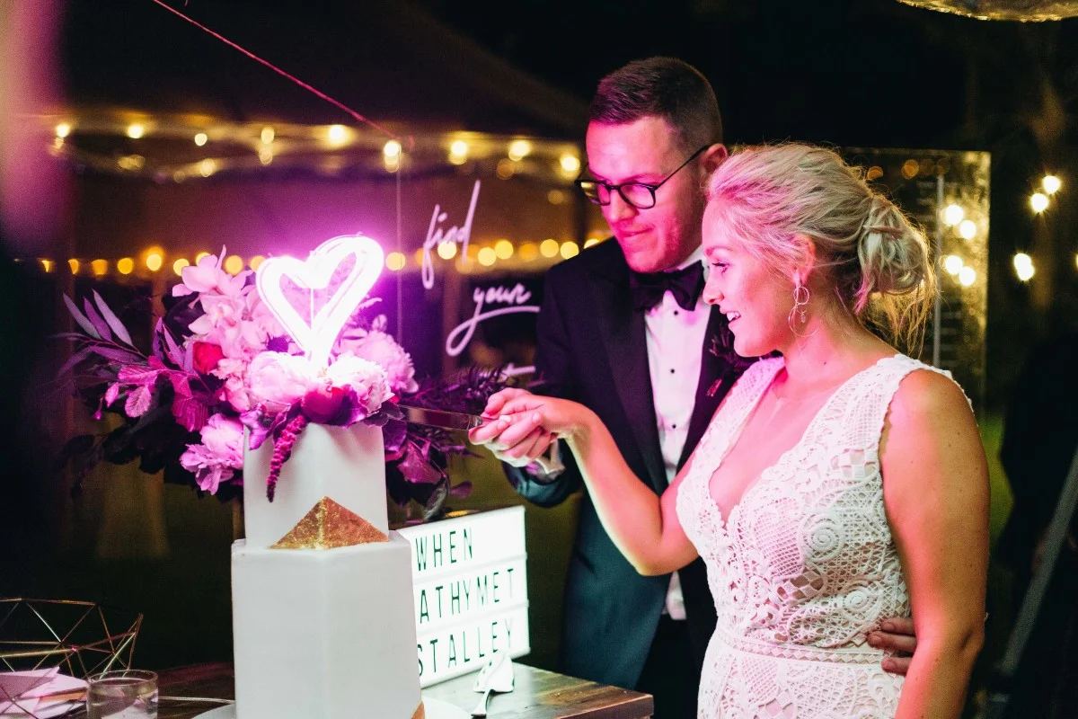 Real Wedding: Kathy and Glenn, Newrybar, Byron Bay Wedding | Hampton Event Hire, wedding and event hire | Image via Figtree Wedding Photography
