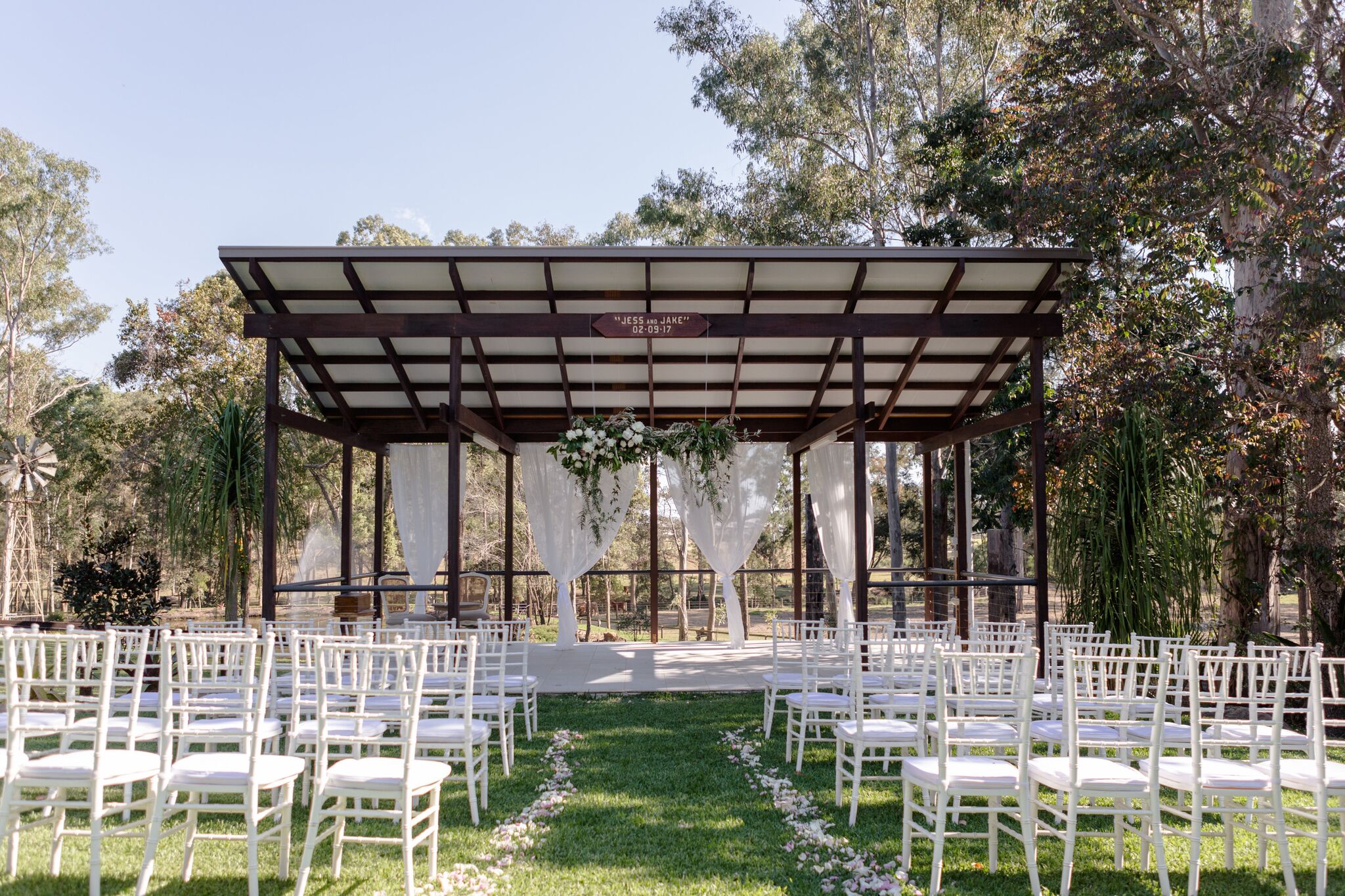 Real Wedding: Jessica and Jake, Brisbane Marquee Wedding | Hampton Event Hire - Wedding and Event Hire on the Gold Coast, Brisbane and Byron Bay | Photo by Just For Love Photography