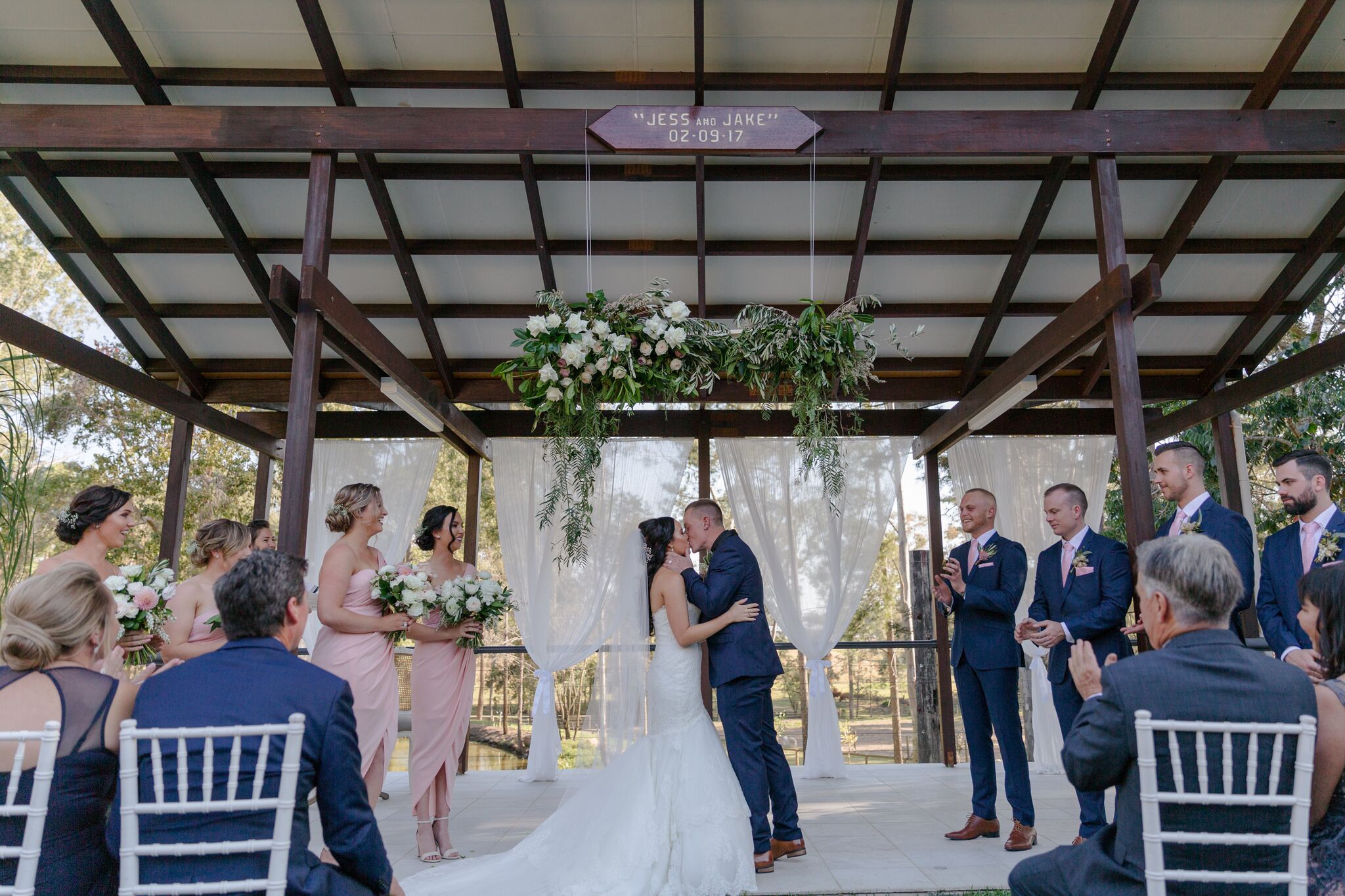 Real Wedding: Jessica and Jake, Brisbane Marquee Wedding | Hampton Event Hire - Wedding and Event Hire on the Gold Coast, Brisbane and Byron Bay | Photo by Just For Love Photography