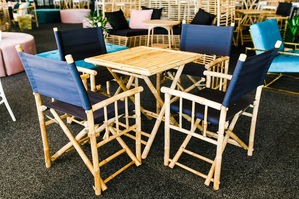 Black Bamboo Directors Chair Hampton Event Hire Wedding & Event