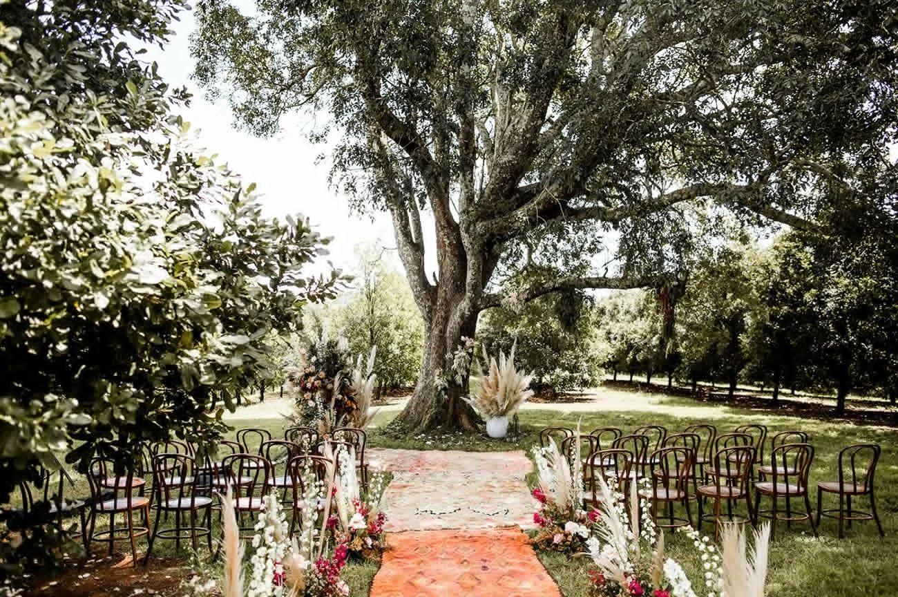 bohemian wedding reception