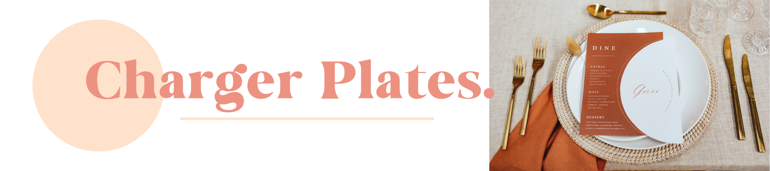 Charger Plates Hampton Event Hire Wedding & Event Furniture Hire