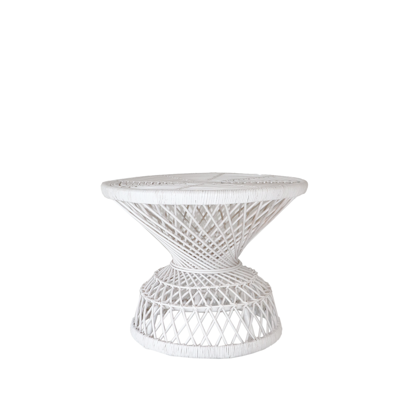 Large Cane Table White Hampton Event Hire Wedding & Event Furniture