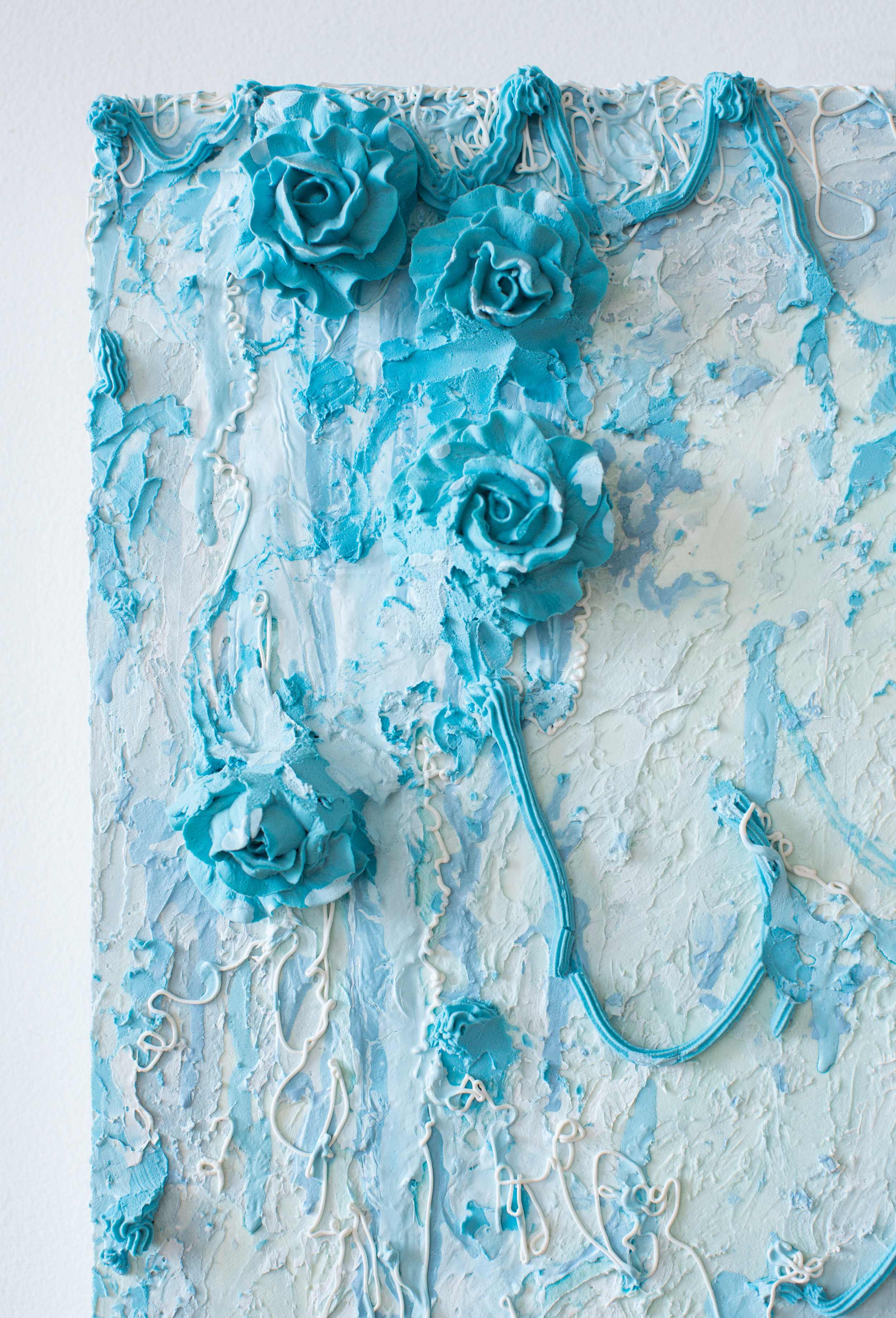   Blue Experiment No. 1 (Detail)   Mixed Media on Board  2013  Photo:  Julie Dietz Photography  