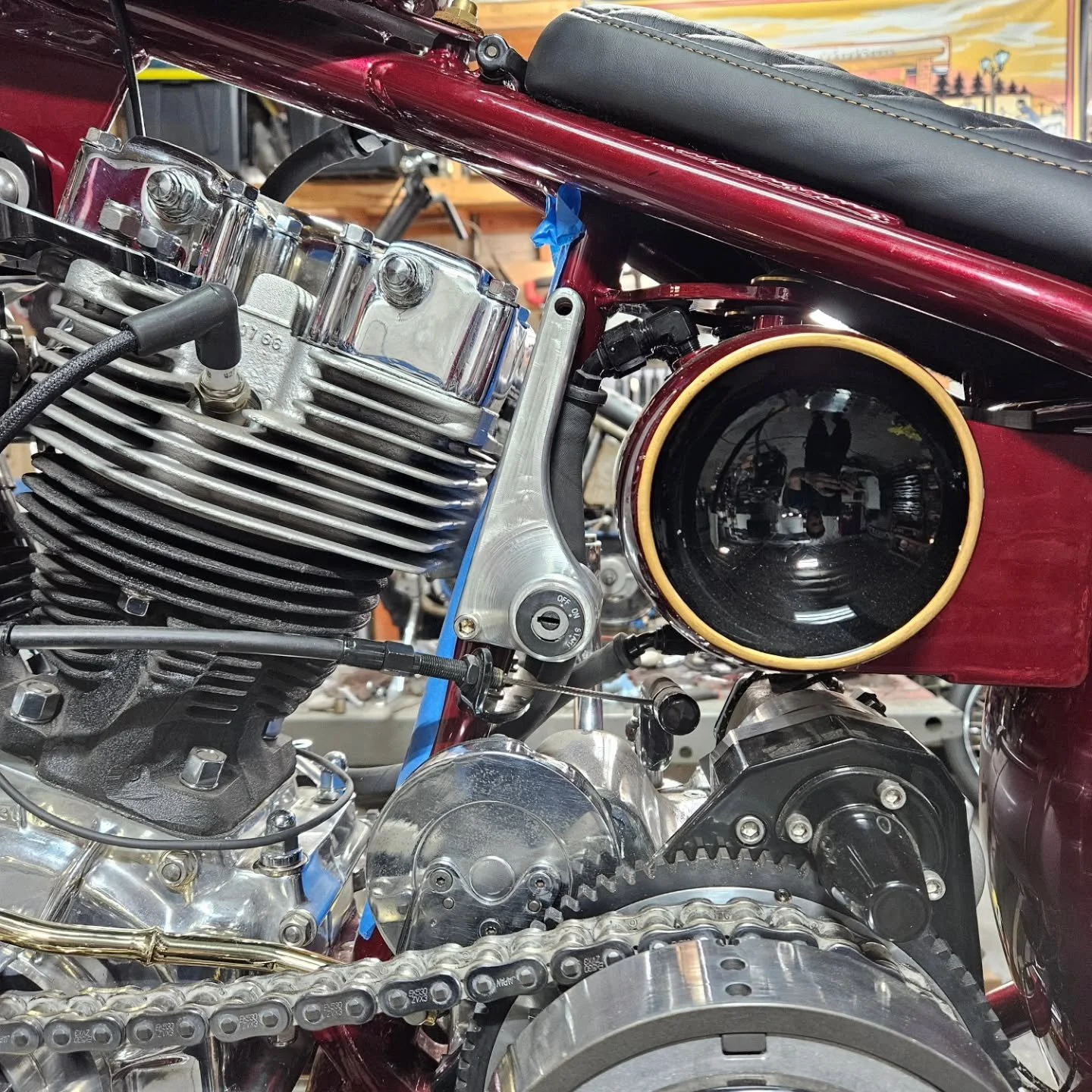 Figured we try something different than your usual key switch bracket. Needs a little tweeking in the tool path finish, but I think we're on to something. 

#chopper #custommotorcycleparts #oneoffparts #keyswitchbracket #cnc #milling #machineshop #cu