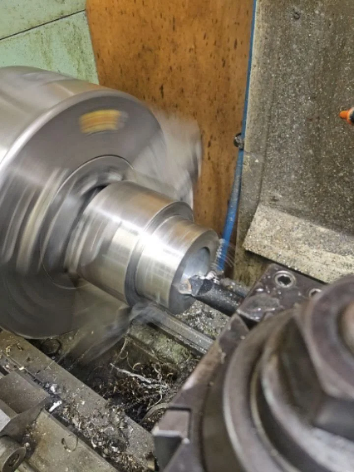 Just finished a nice set of custom one-off stainless steel forktube caps for a 39mm front end for a customer's shovel build. We're excited to see these installed.