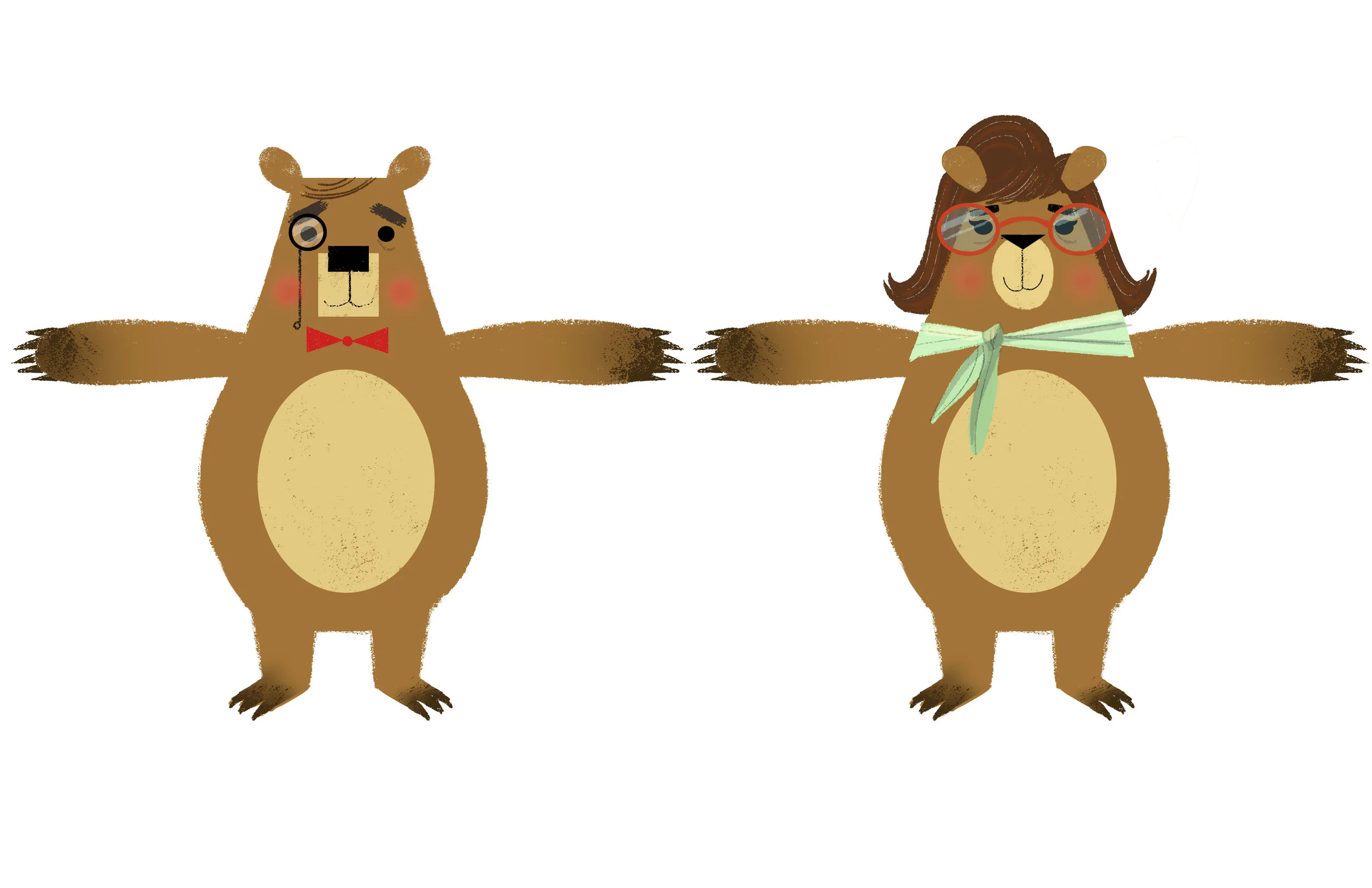 Mother and Father Bear