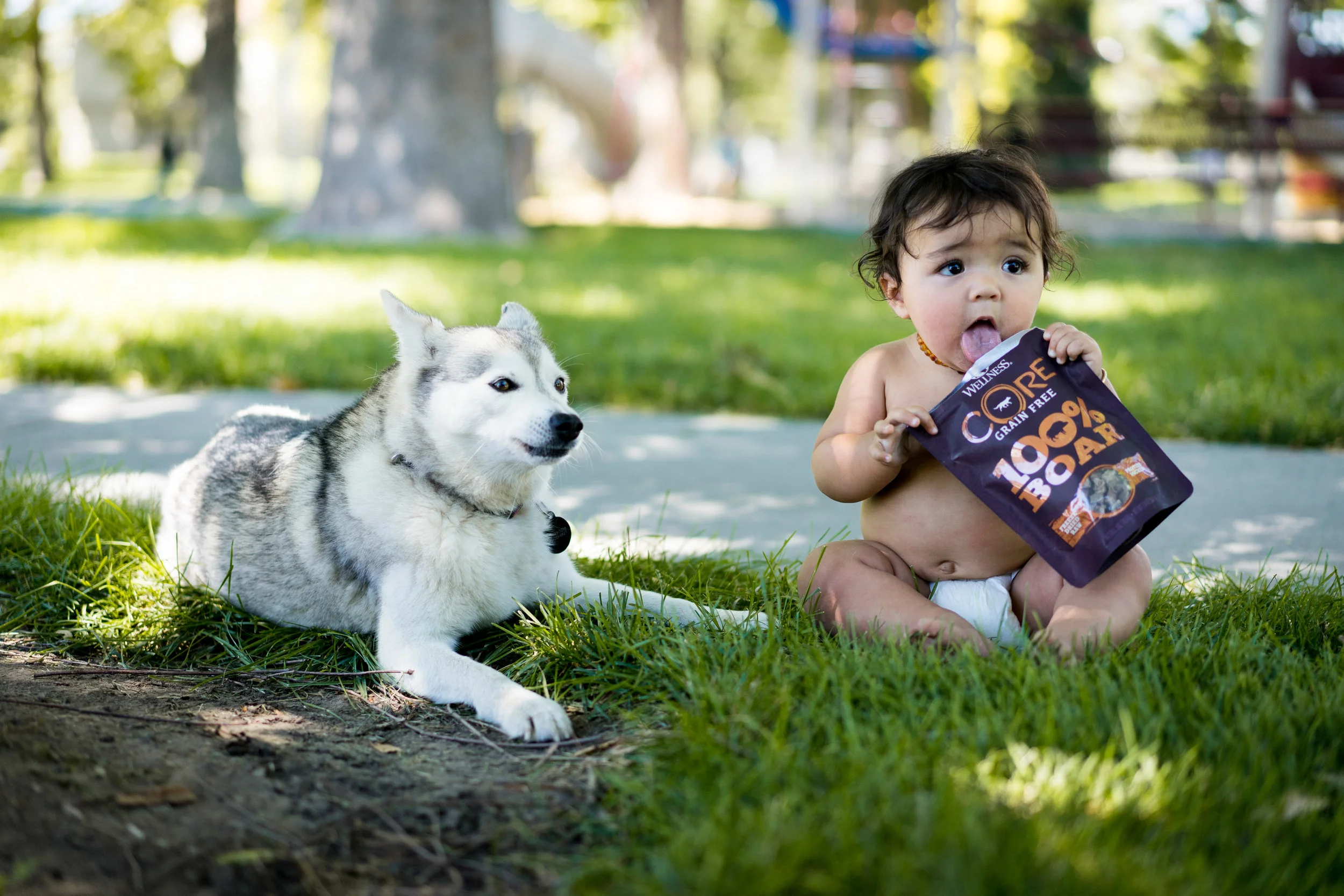 She likes treats as much as the baby