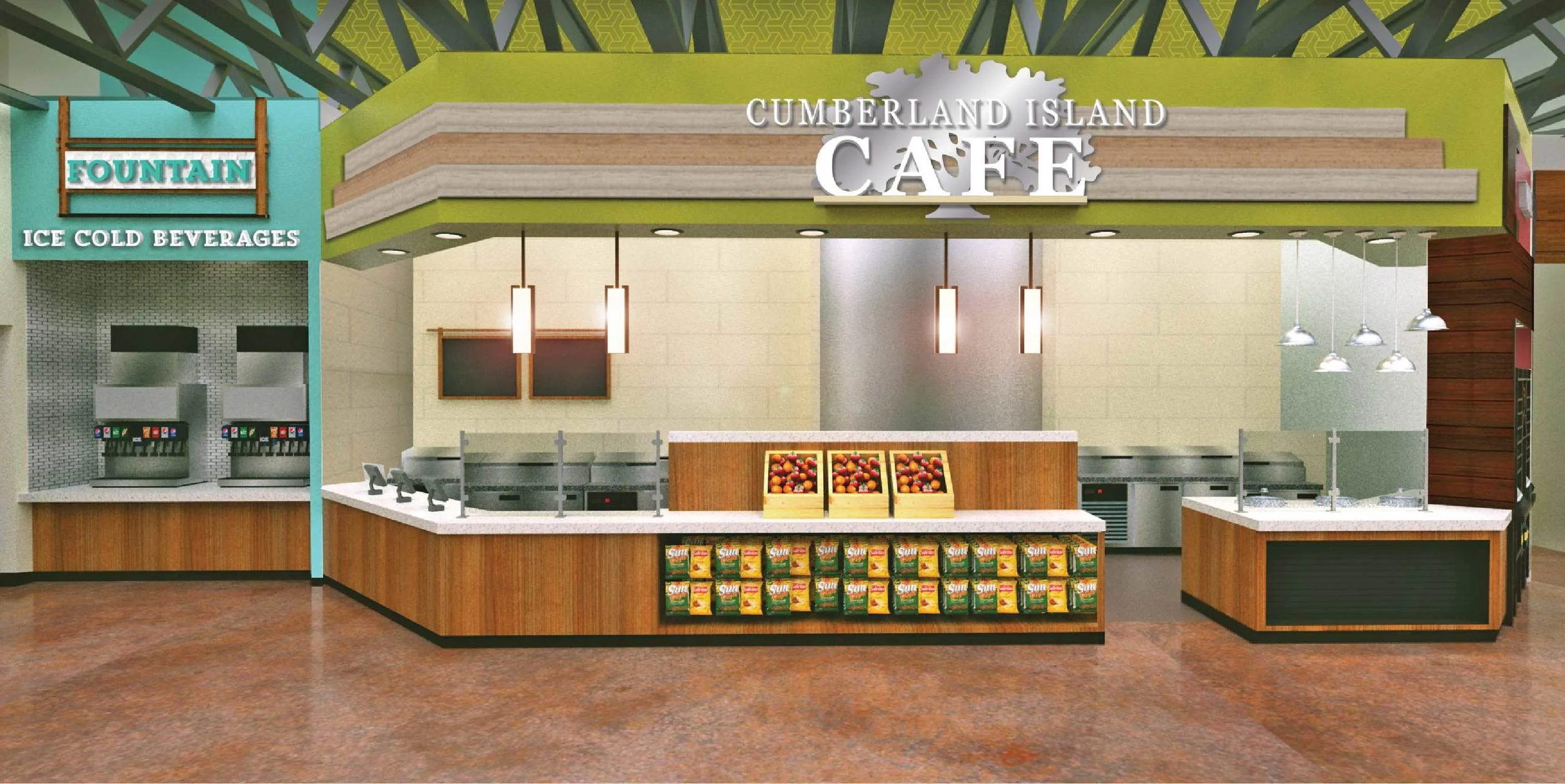  Interior Rendering - Cafe 