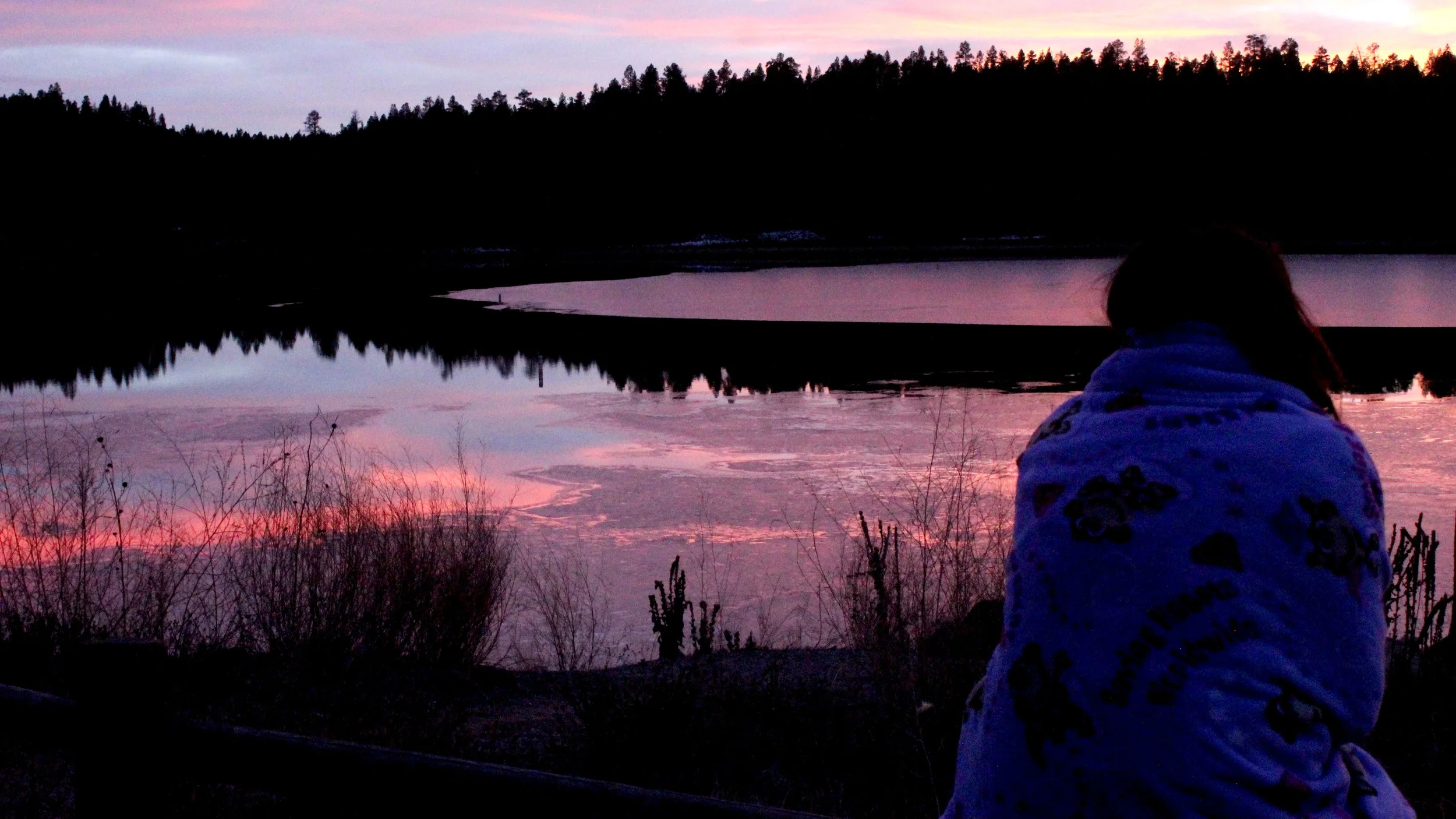Sunset at Lake Mary Dam, Arizona