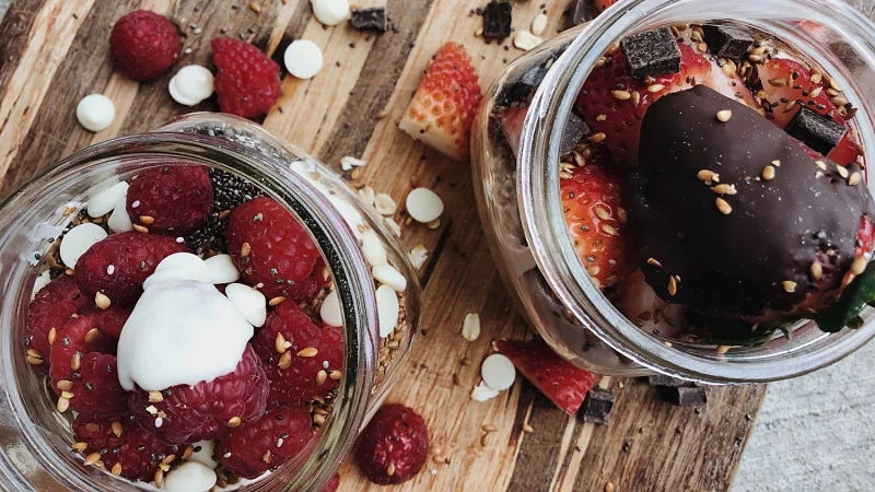 Product feature : Chocolate Protein Powder and Vanilla Protein Powder Photographer : Camilla Malicki