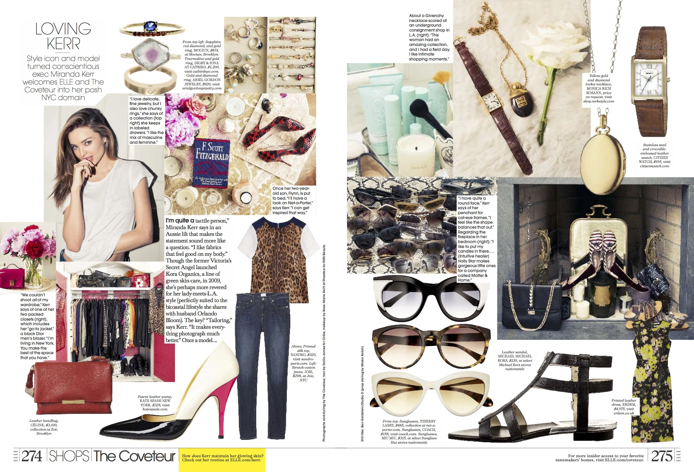 ELLE x The Coveteur Feature on Miranda Kerr