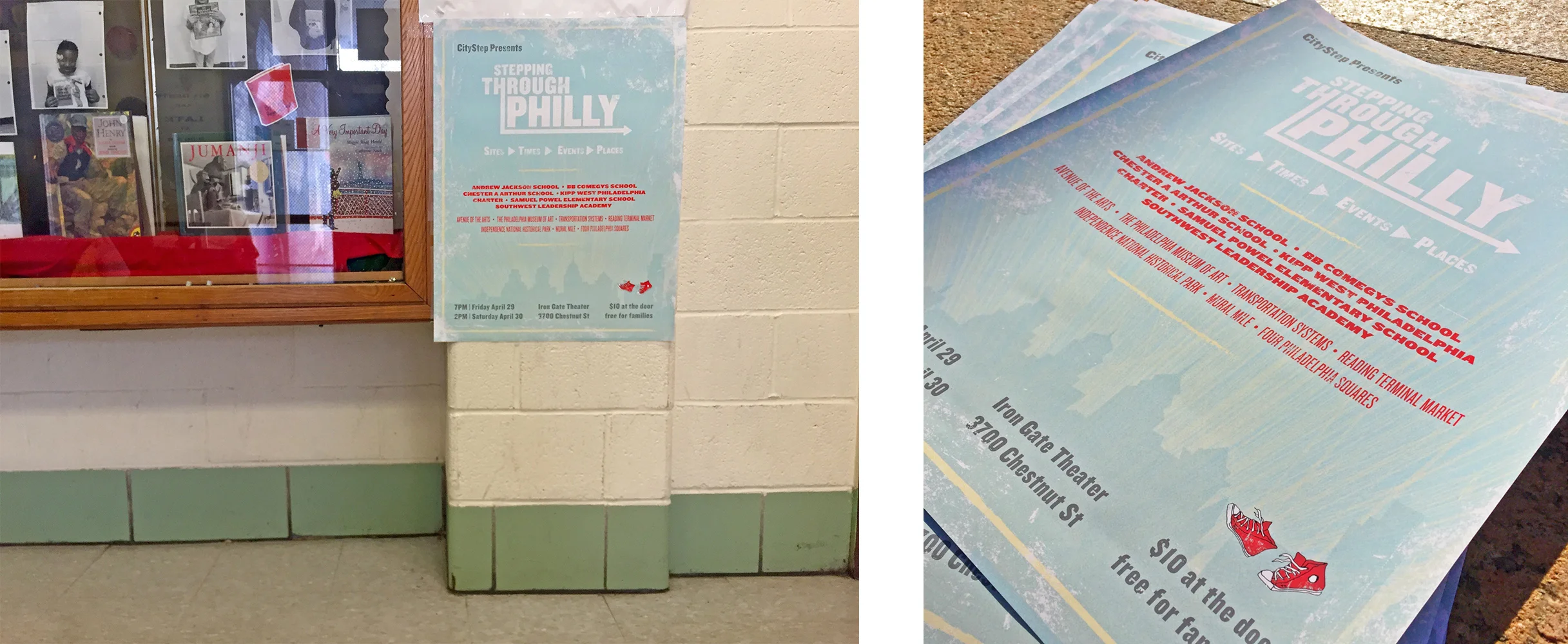 Promotional show poster for students, parents, faculty, and staff at partner elementary and middle schools