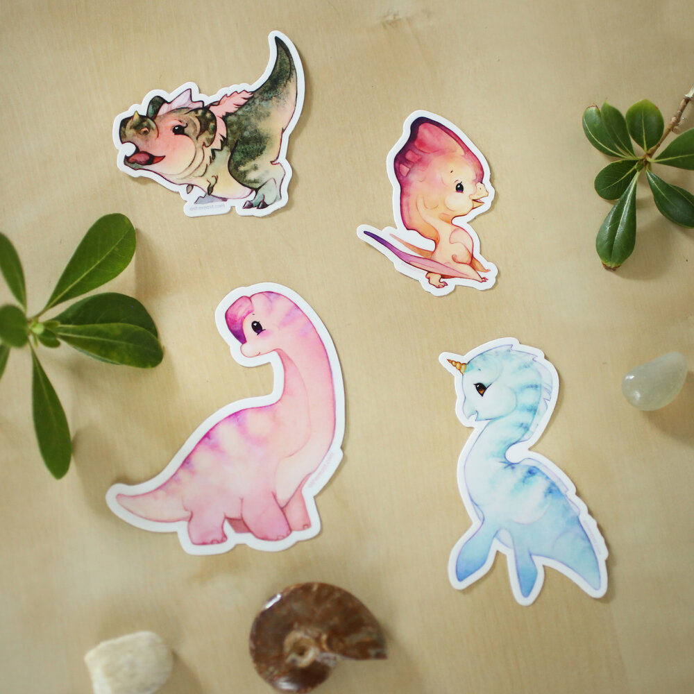 Complete Baby Dino Sticker Pack - 6 stickers — ashereast