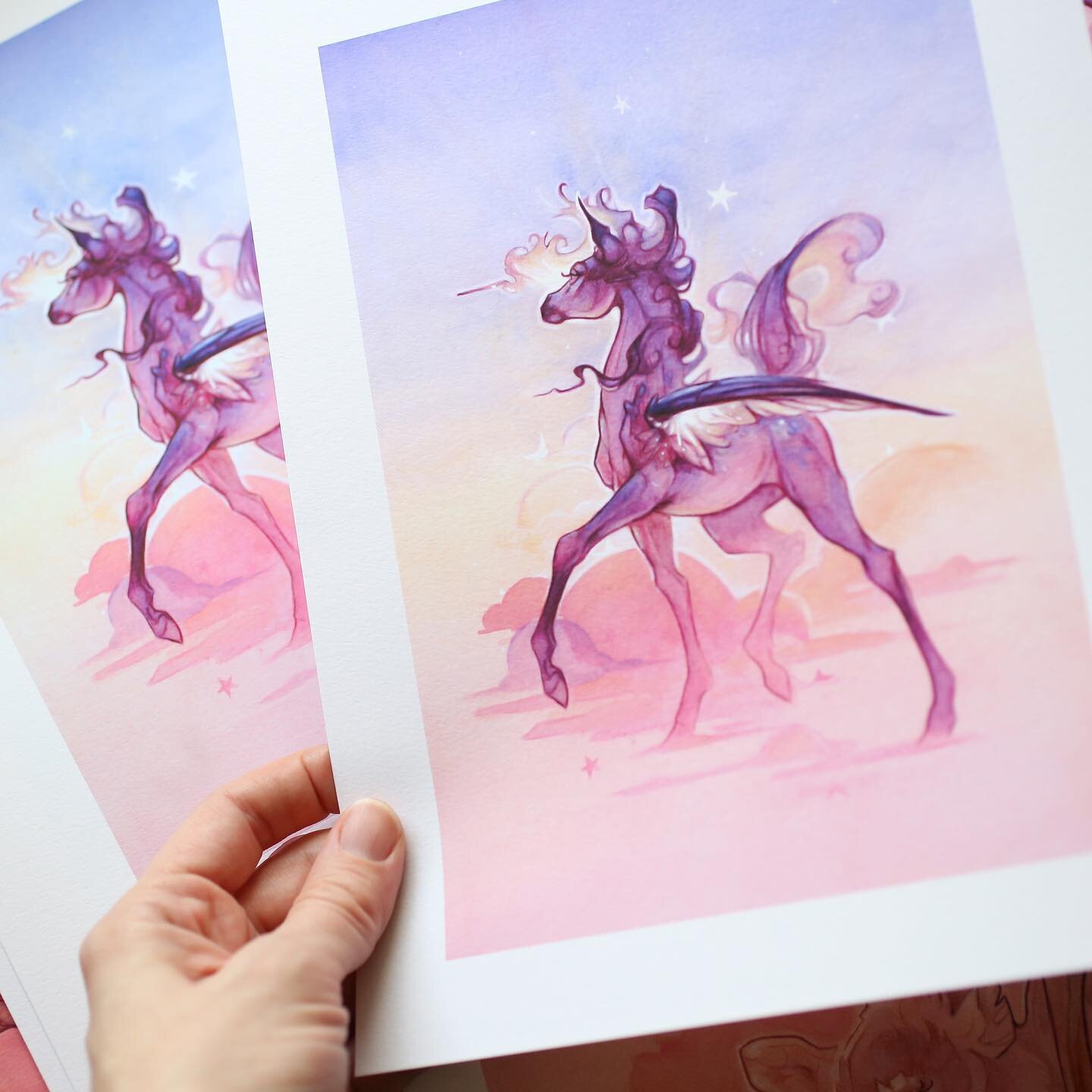 Color testing 🌈
.
Prints coming soooooon #pegasus #magicalcreatures #creaturedesign #fantasyart #fantasycreature #watercolorart #watercolorillustration #horseart