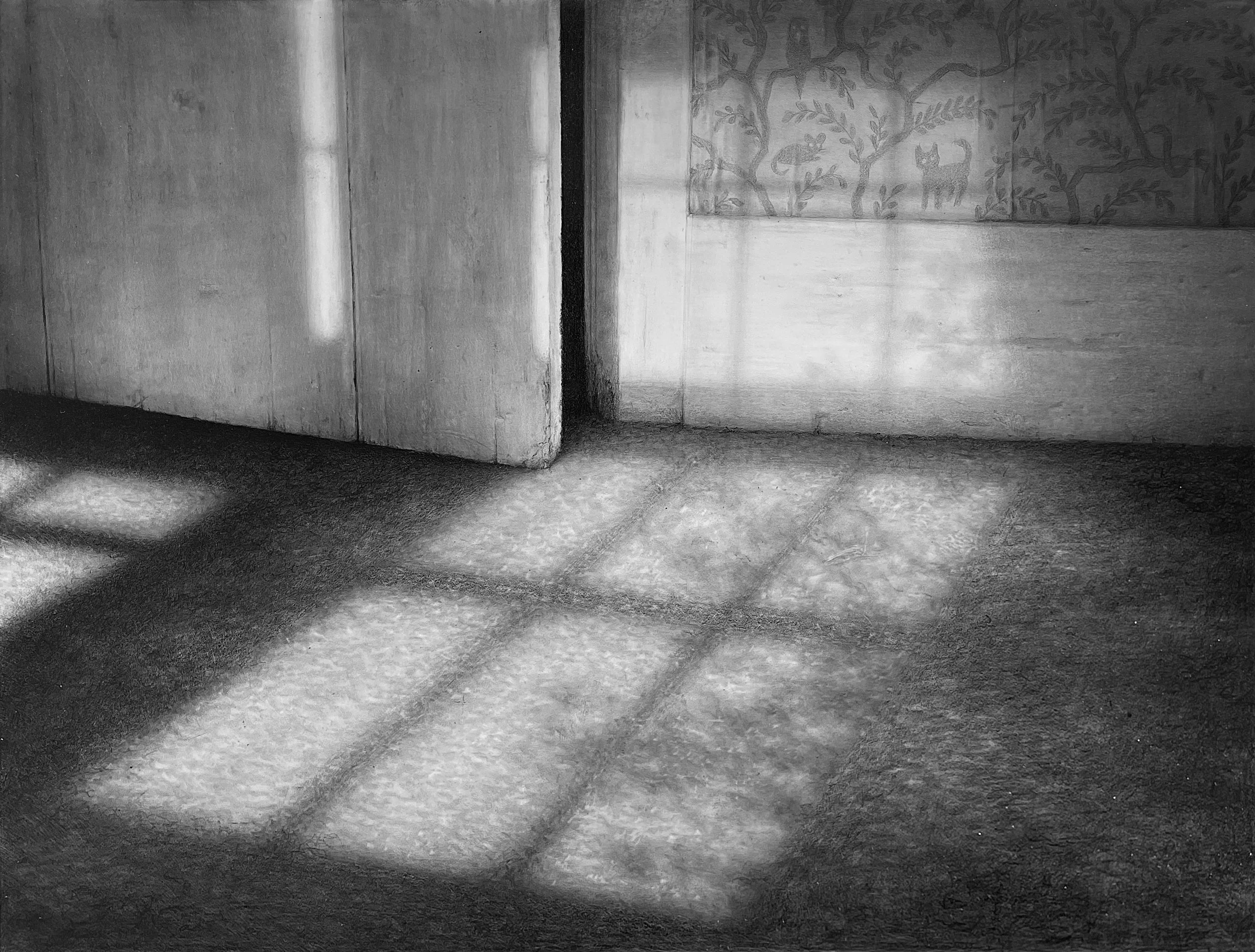   what lies here is steadfast   graphite on gessoed panel. 9 x 12. 2022. 