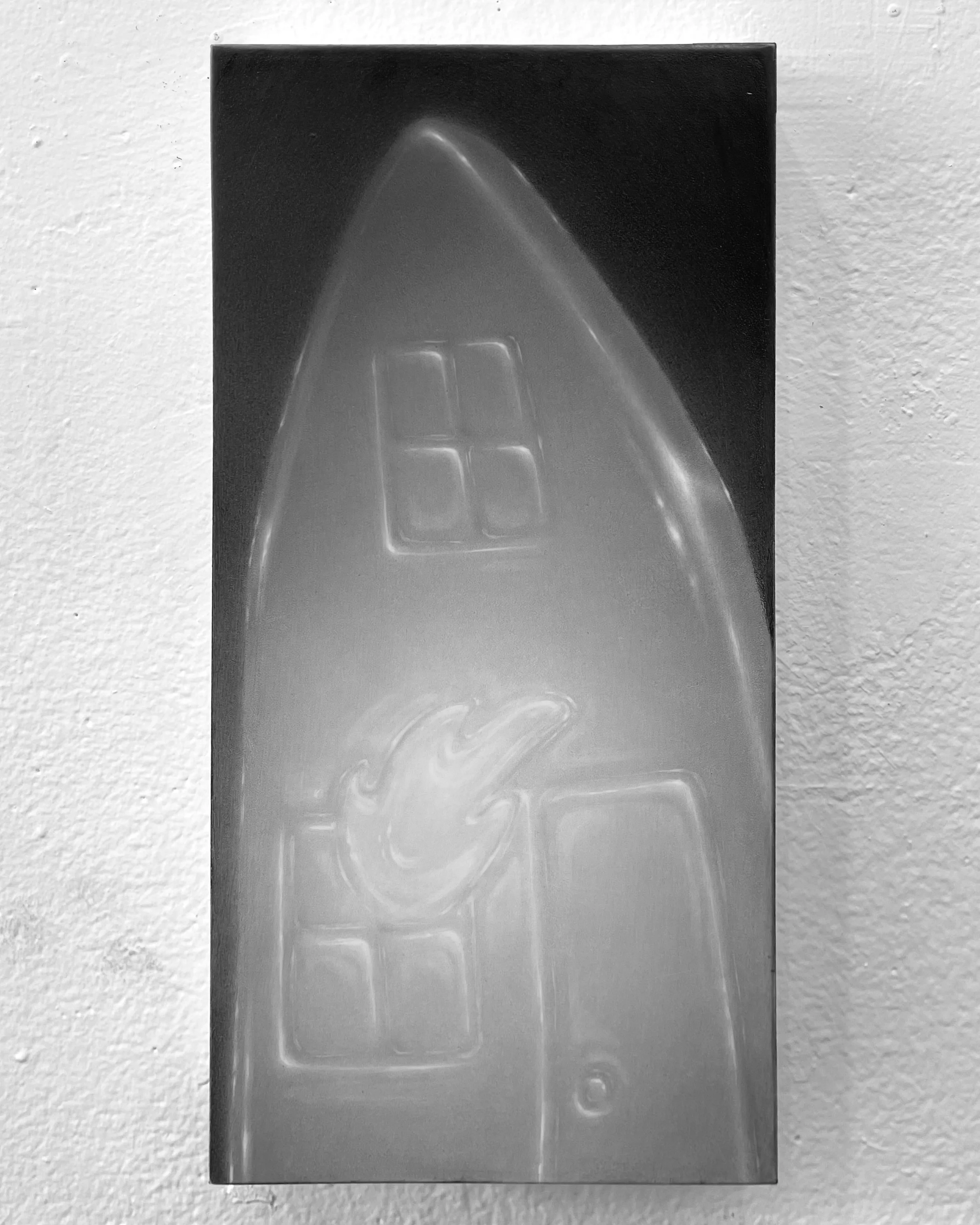   same as it ever was (II)   graphite on panel. 12x6. 2024 